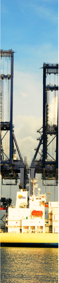 Port terminal and container vessel